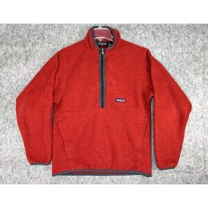 Patagonia Synchilla Jacket Women's Small Red Fleece Half Zip Outdoor Pullover